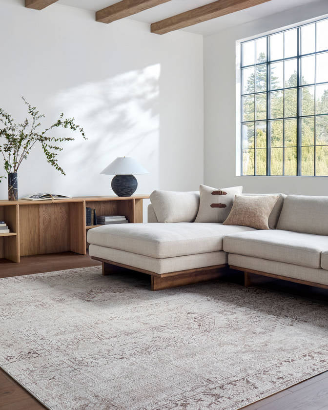 Collins Avenue Traditional Ivory/Brown Area Rug - Galey Alix Livabliss