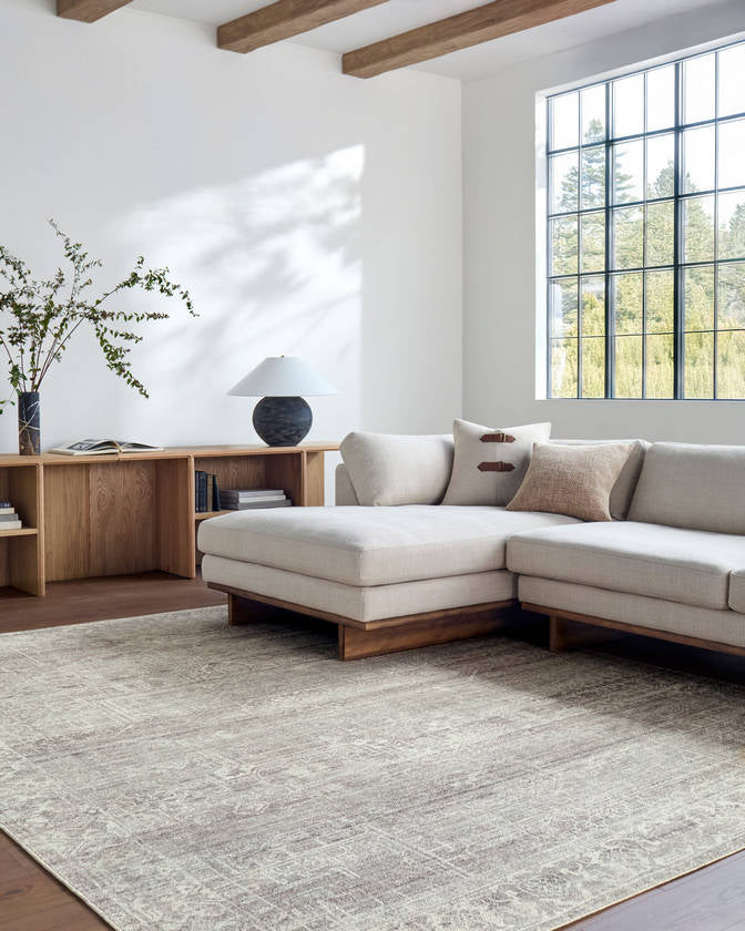 Collins Avenue Traditional Ivory/Slate Area Rug - Galey Alix Livabliss