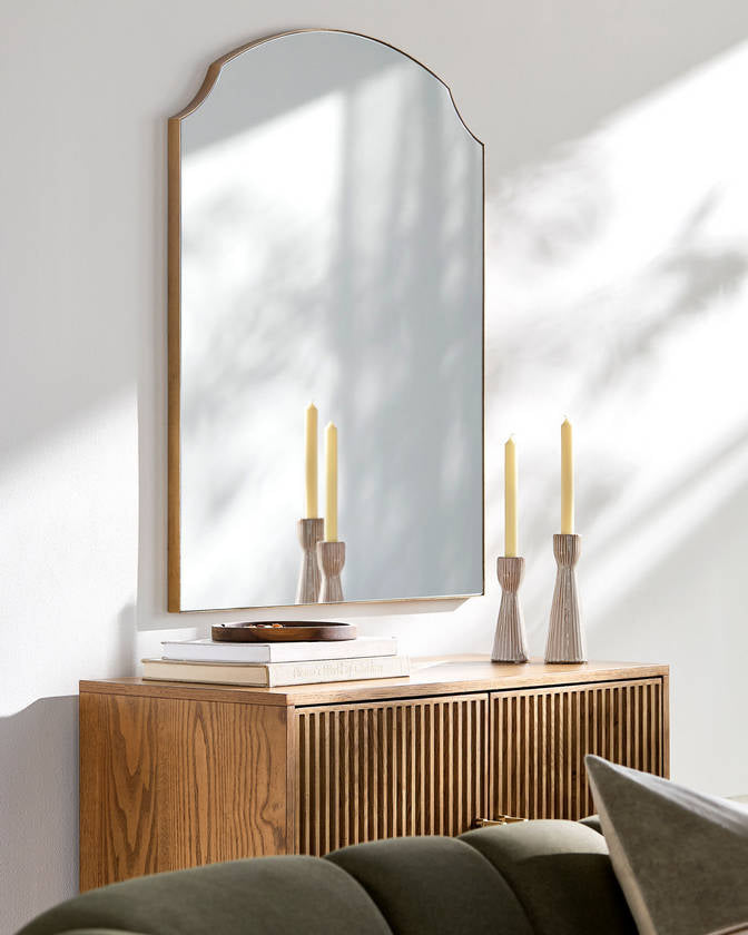 Landon Traditional Gold Wall Mirror - Galey Alix x Livabliss