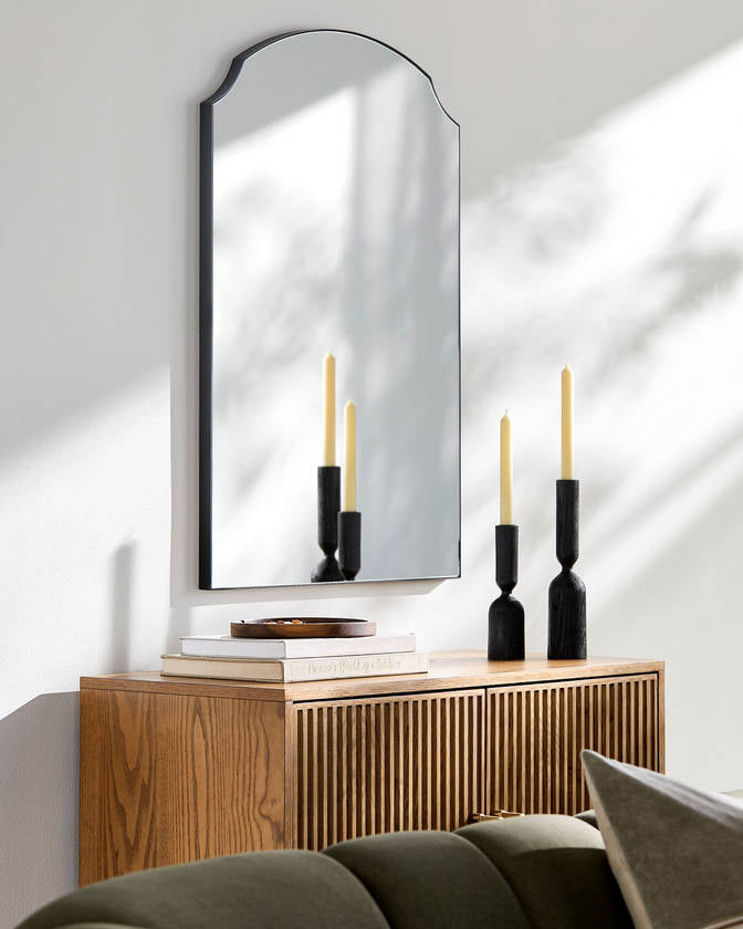 Landon Traditional Black Wall Mirror - Galey Alix x Livabliss