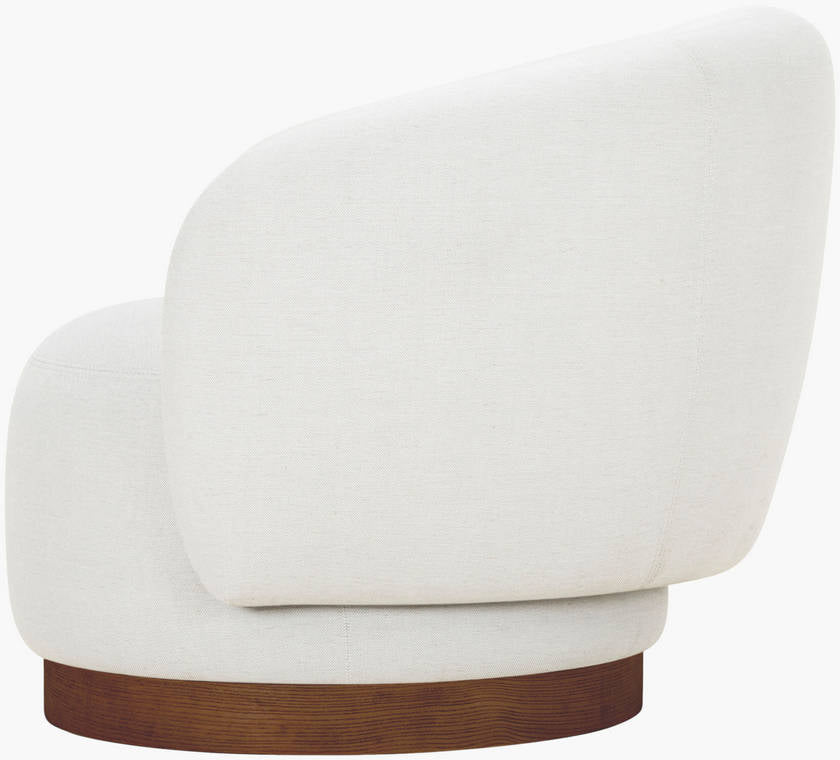 Finlayson Ivory/Brown Accent Chair - Galey Alix x Livabliss