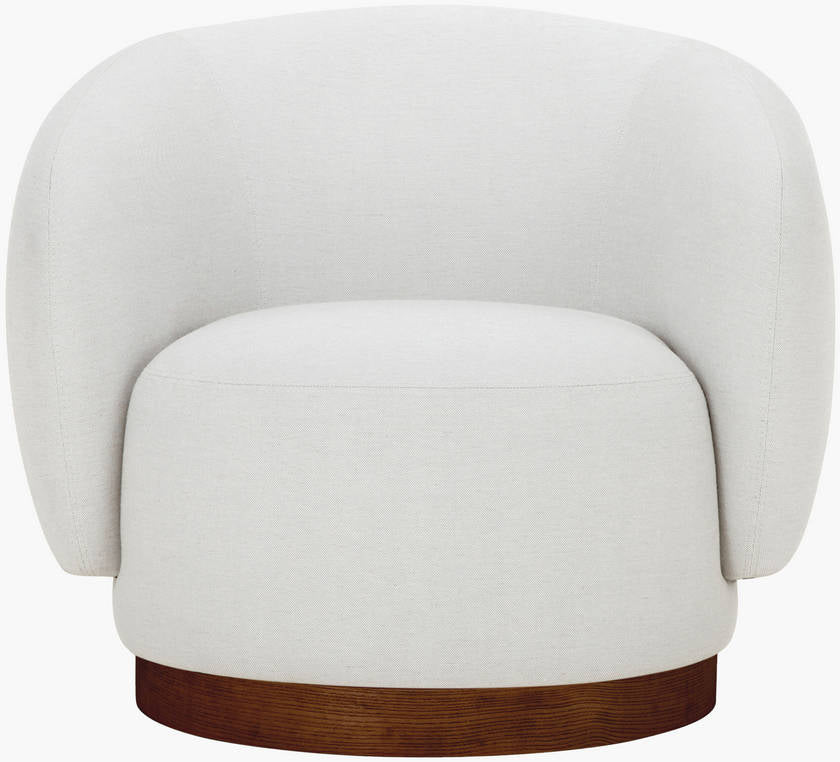 Finlayson Ivory/Brown Accent Chair - Galey Alix x Livabliss