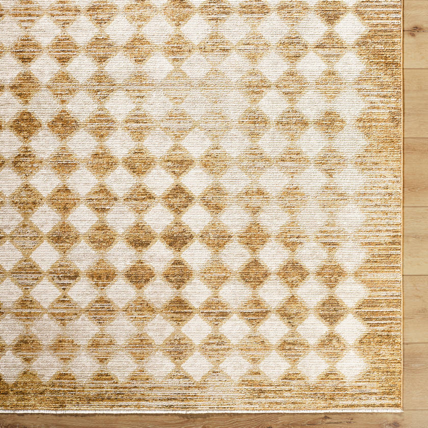 Myrtle Avenue Traditional Taupe/Mustard Area Rug - Galey Alix Livabliss