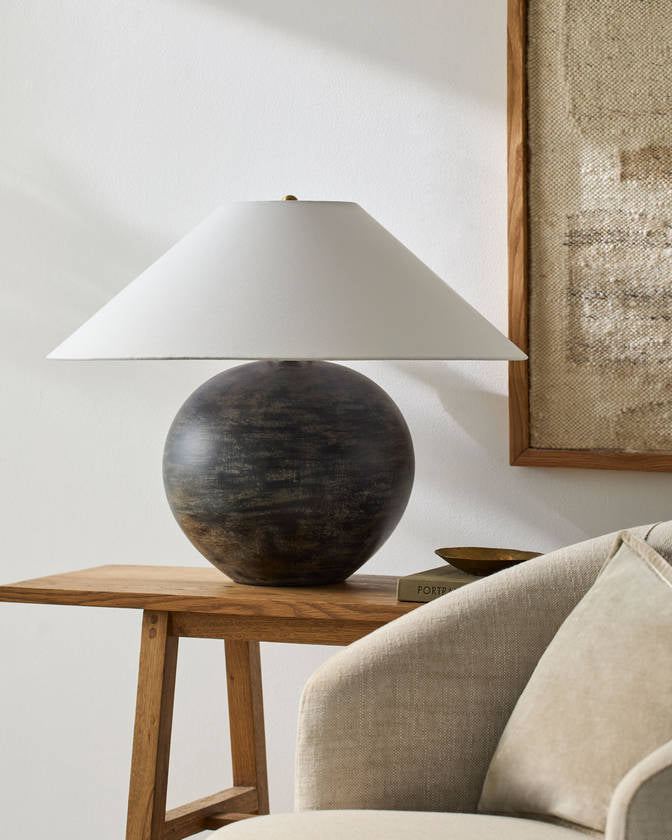 Saint Martin Traditional Charcoal Table Lamp - Galey Alix x Livabliss