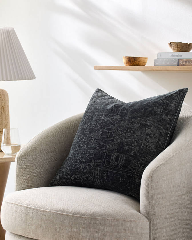 Toole Charcoal Pillow Cover - Galey Alix x Livabliss