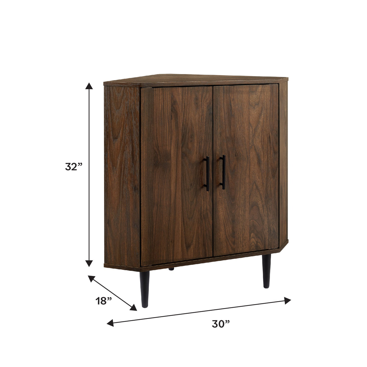 Nora 30" 2- Door Corner Accent Cabinet