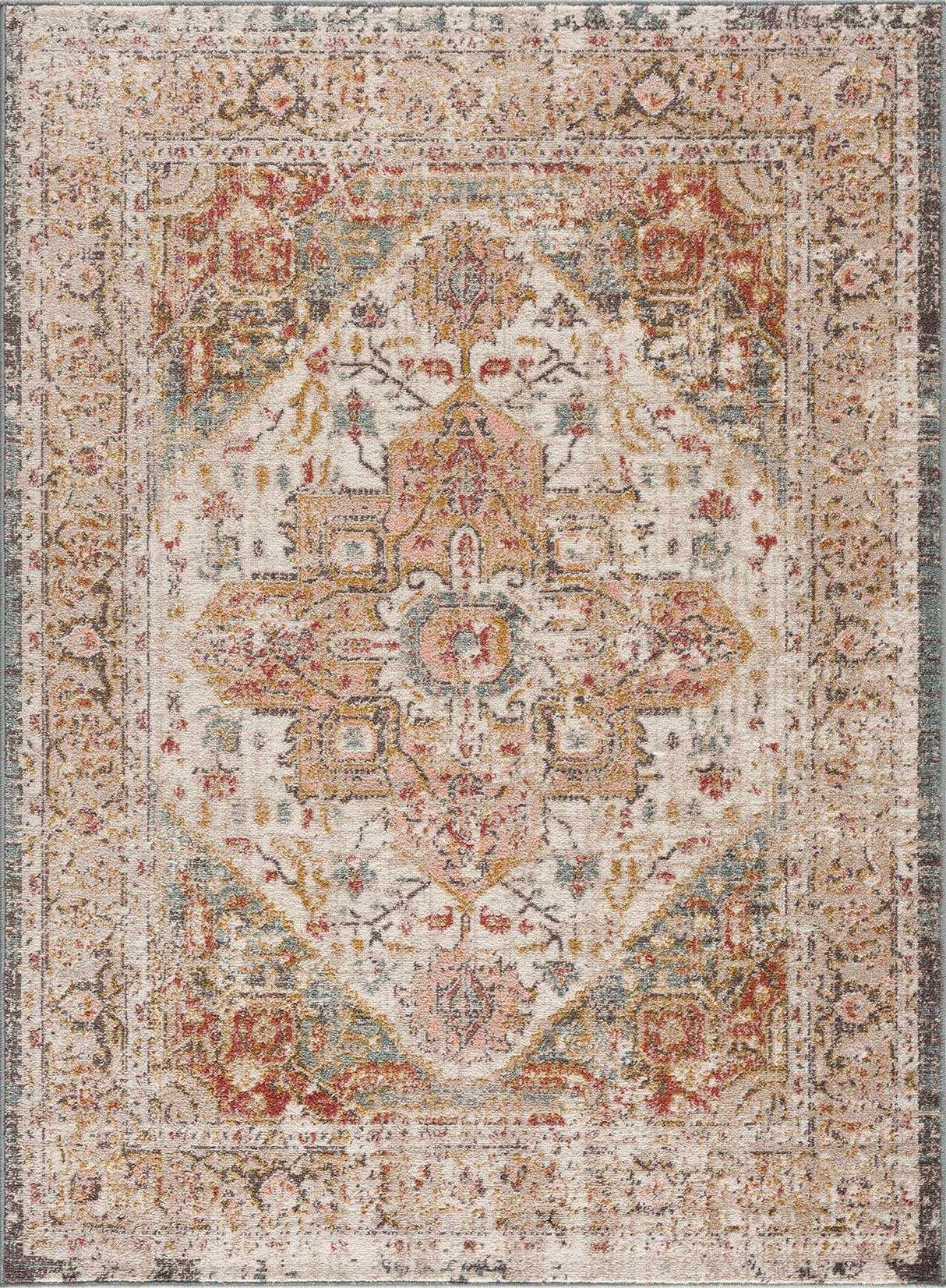 Peeta Brown Medallion Area Rug