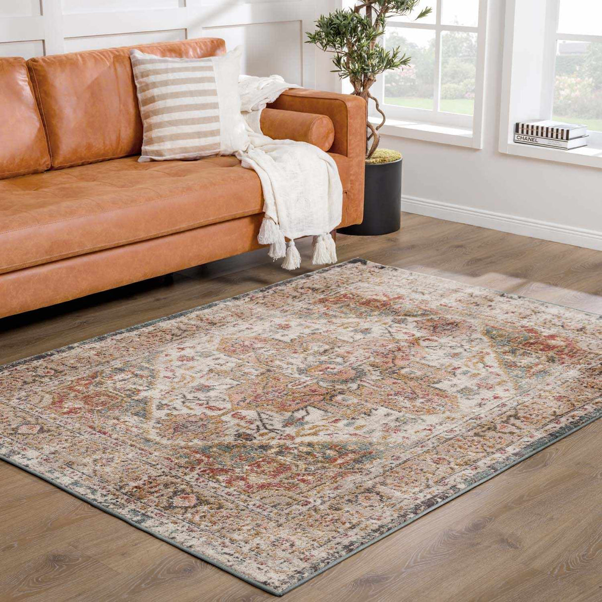 Peeta Brown Medallion Area Rug