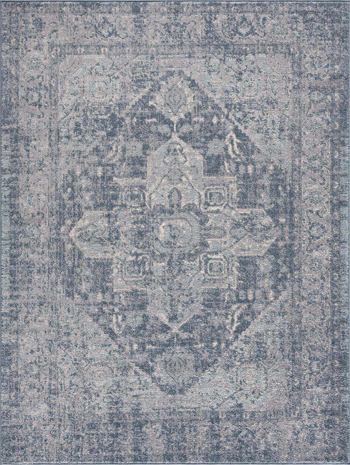 Peeta Blue Medallion Area Rug