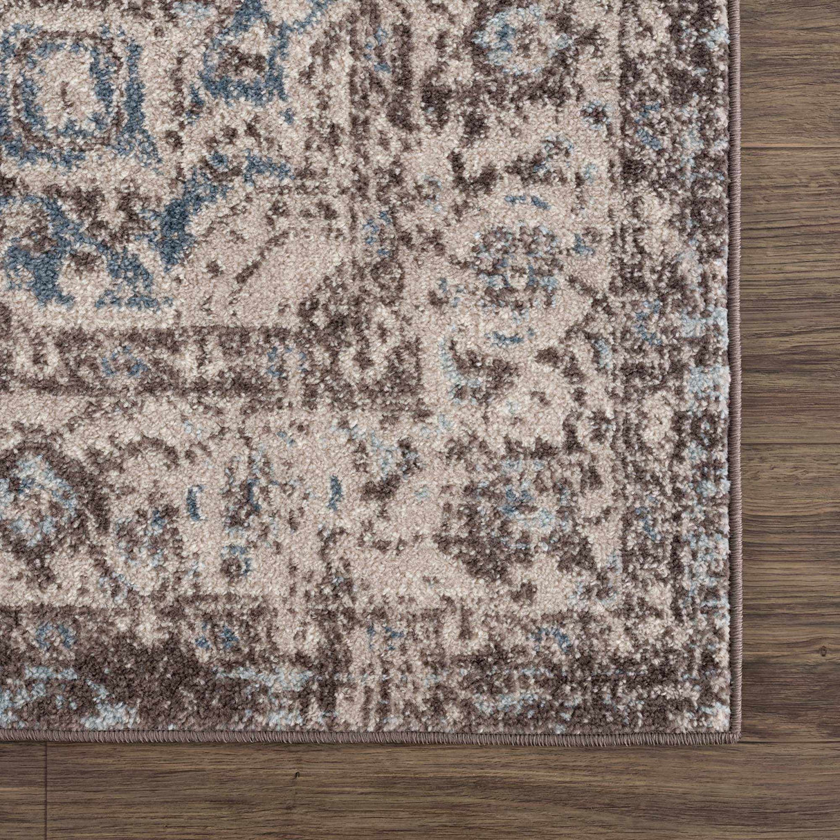 Peeta Dark Brown Medallion Area Rug