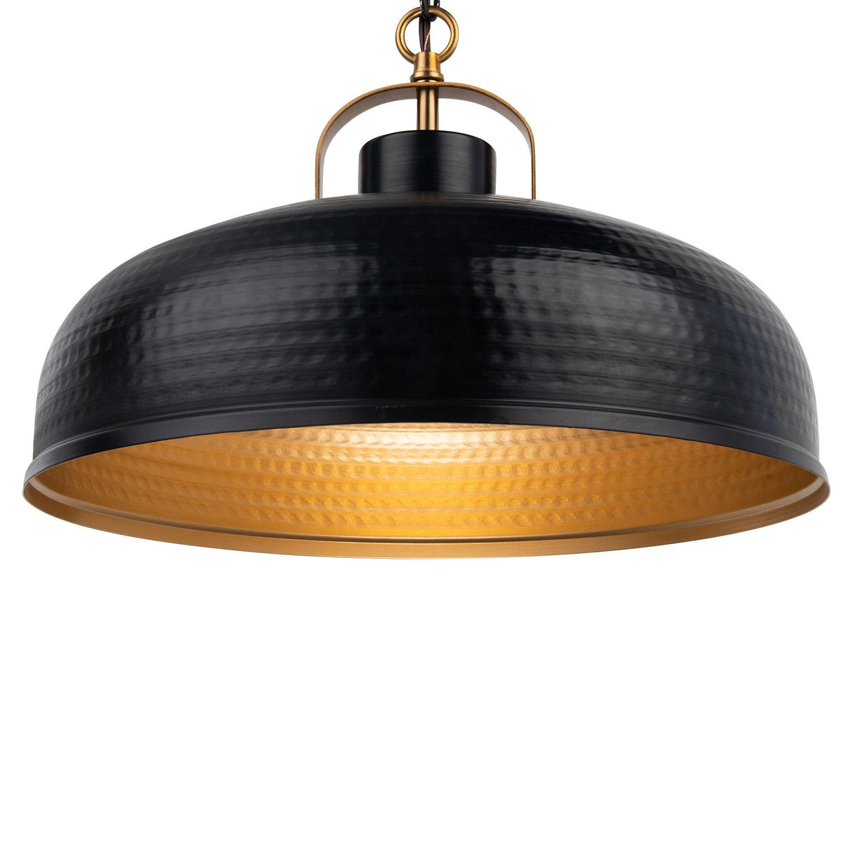 Ambert 1-Light Black Rustic Metal Dimmable Island Pendant Light