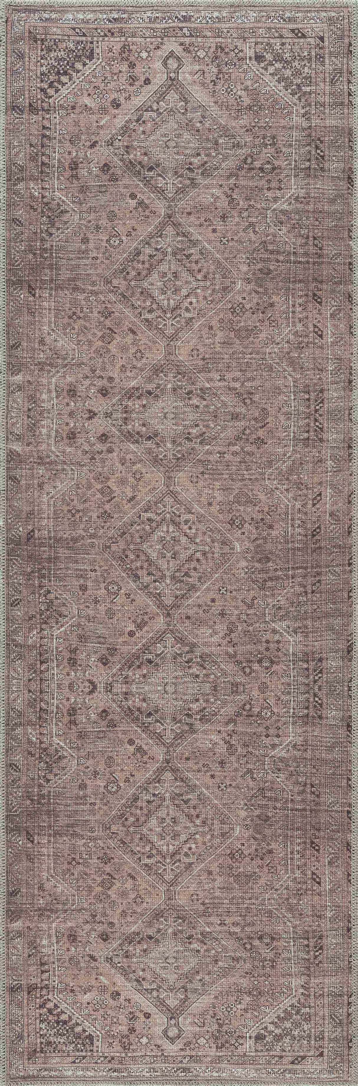 Barny Brown Flat Pile Washable Rug