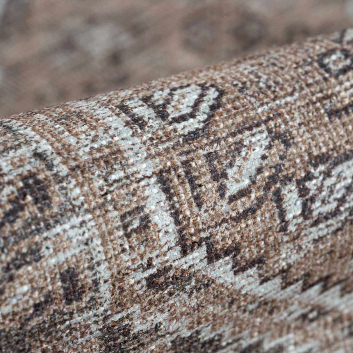 Barny Brown Flat Pile Washable Rug