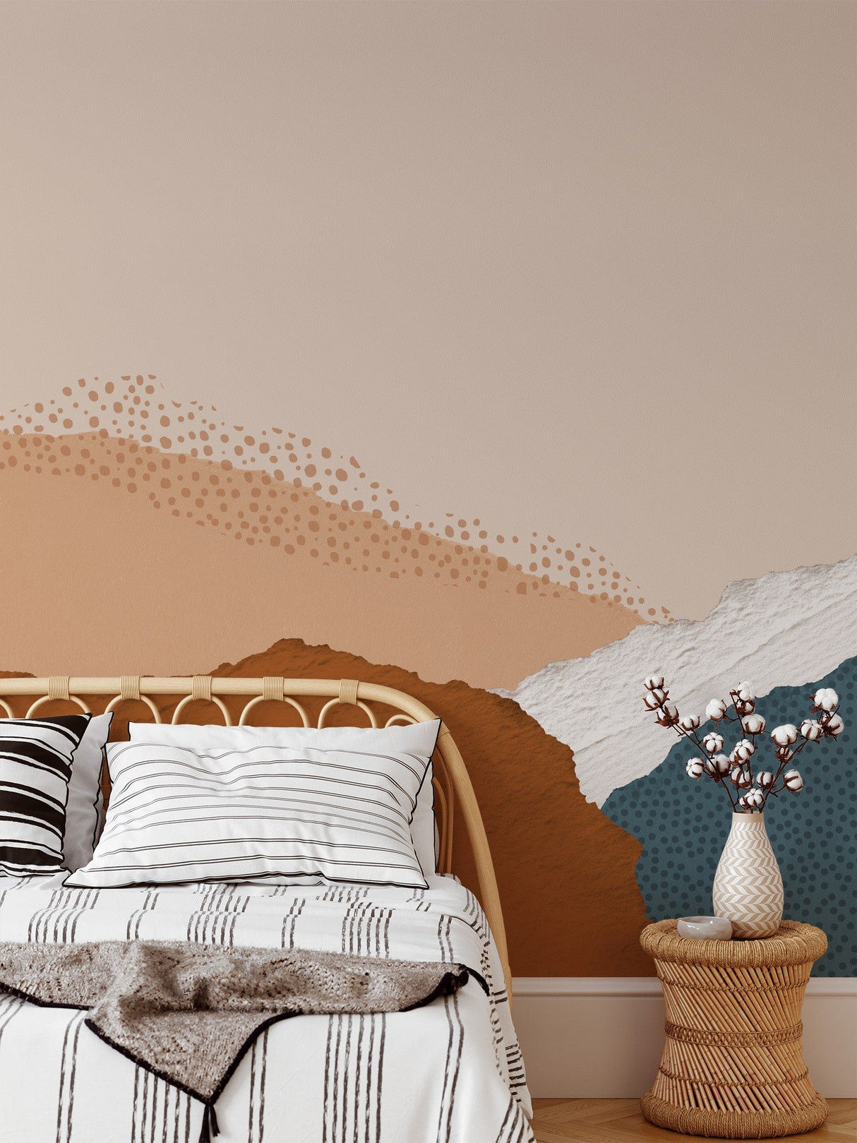 Mountain Mural Wallpaper Abstract Landscape Removable Wallpaper