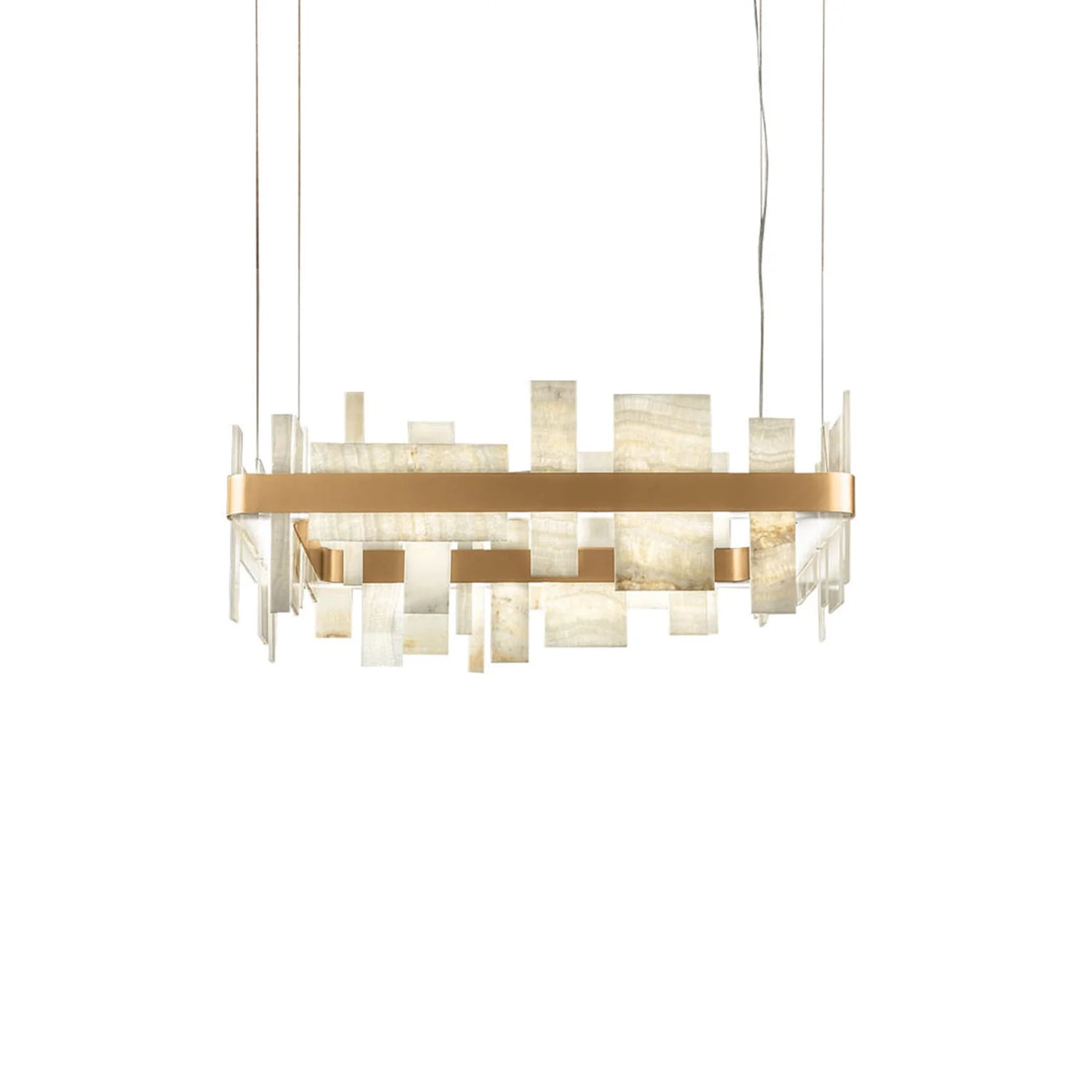 Alabaster Acropolis Square Chandelier