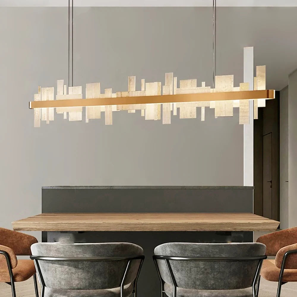 Alabaster Acropolis Square Chandelier