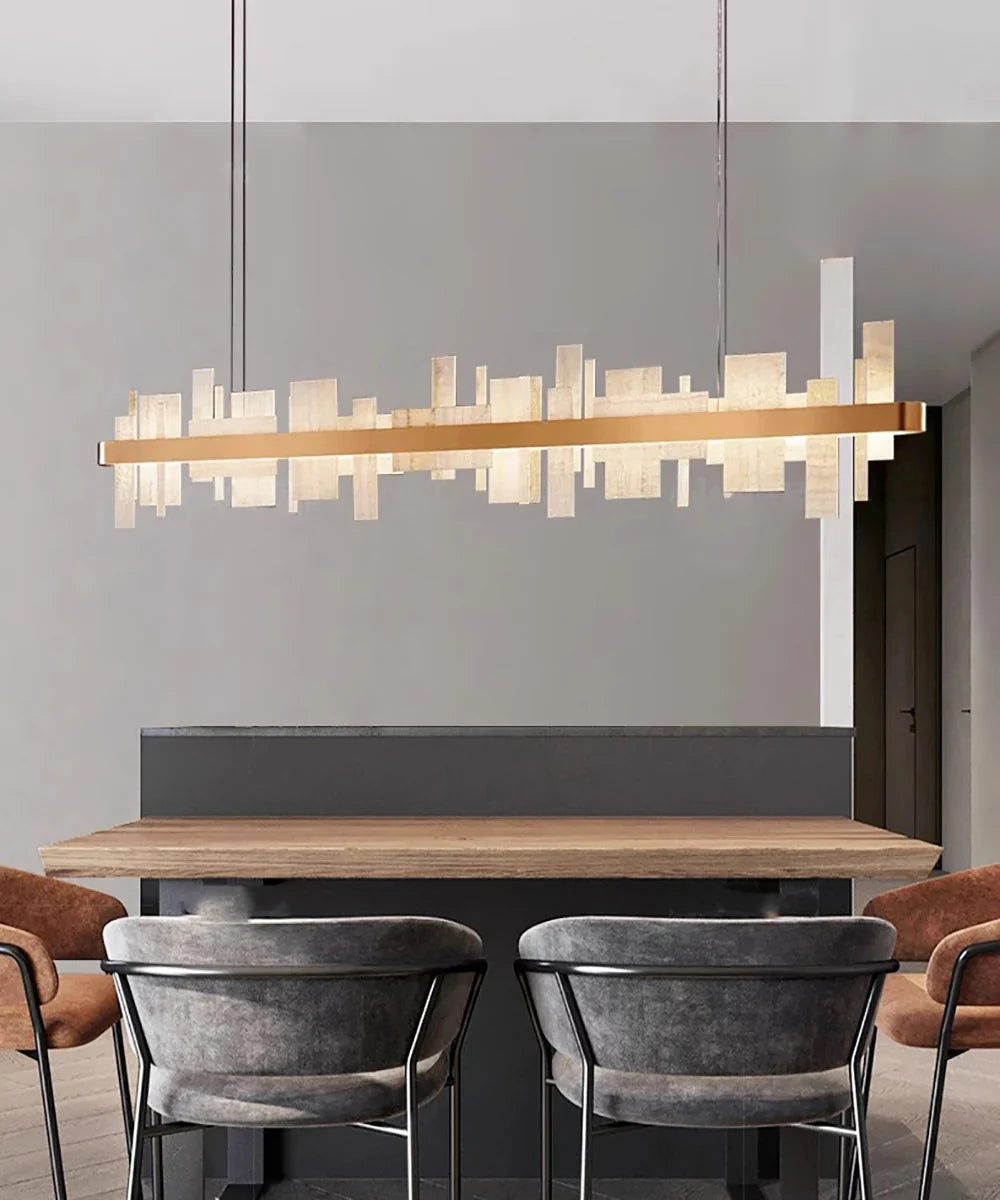 Alabaster Acropolis Square Chandelier