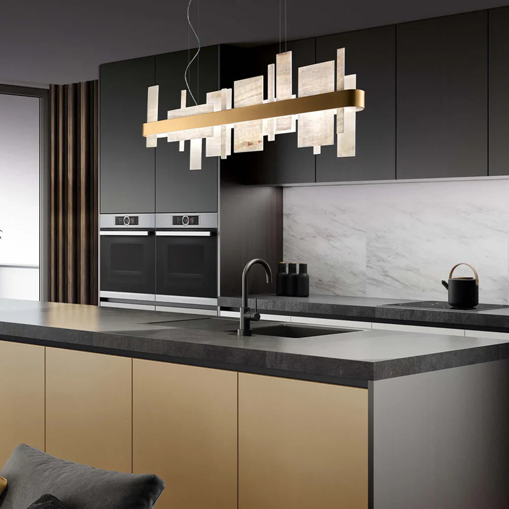 Alabaster Acropolis Square Chandelier