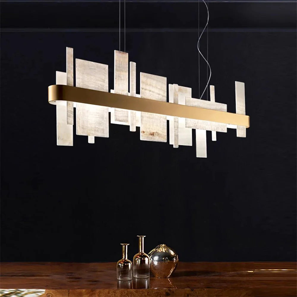 Alabaster Acropolis Square Chandelier