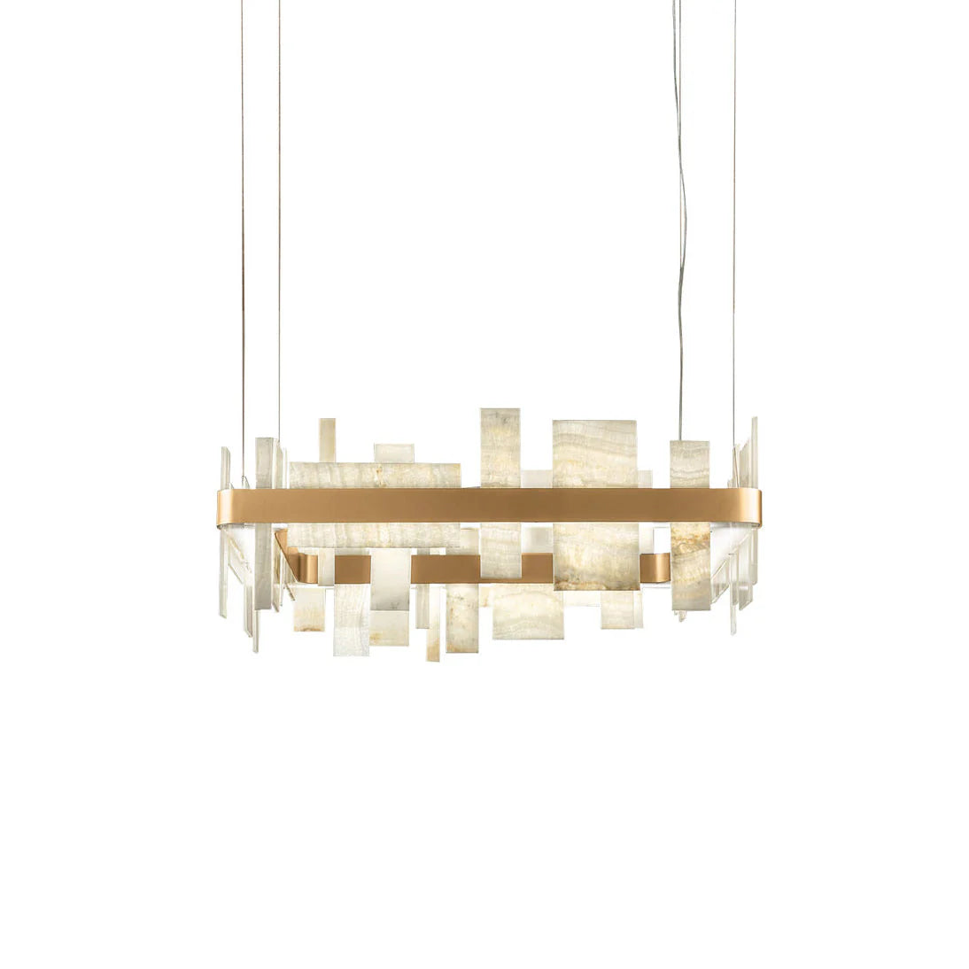 Alabaster Acropolis Square Chandelier