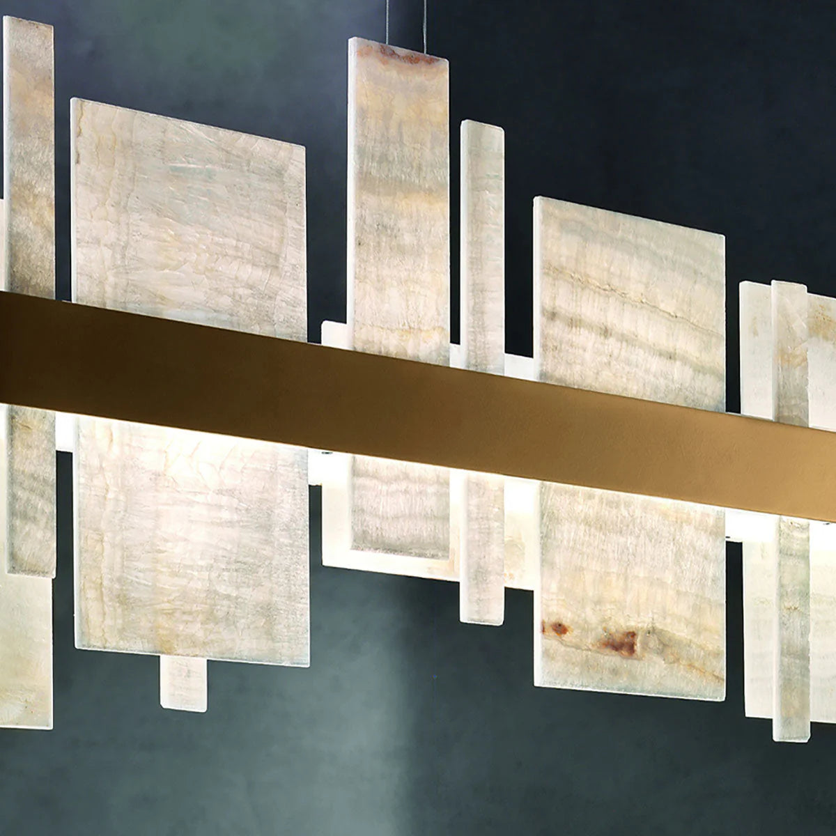 Alabaster Acropolis Square Chandelier