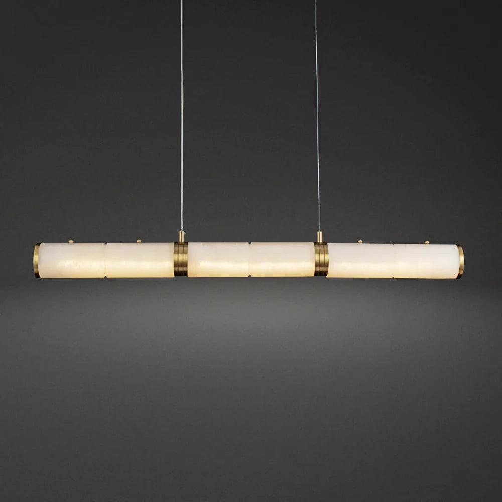 Alabaster Cylindrical Chandelier