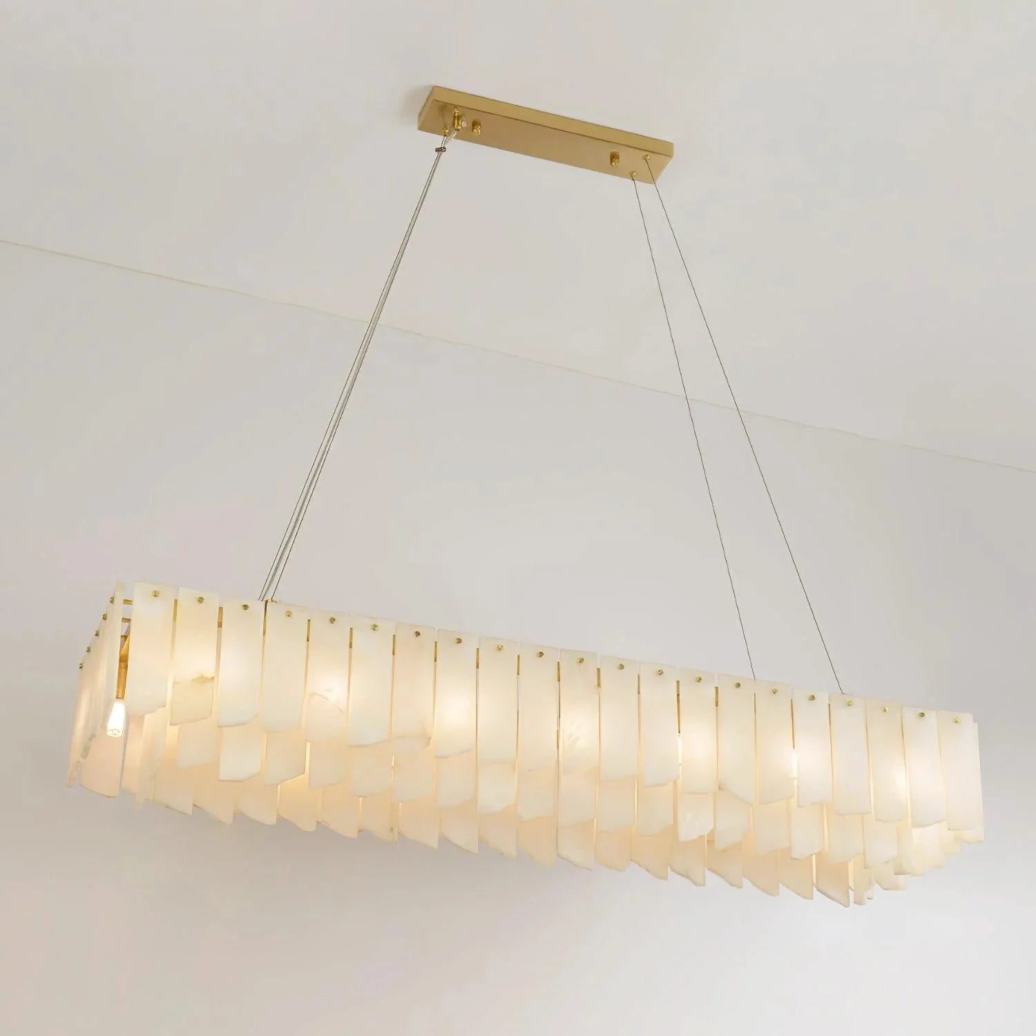Alabaster Modern Cascade Tiered Chandelier