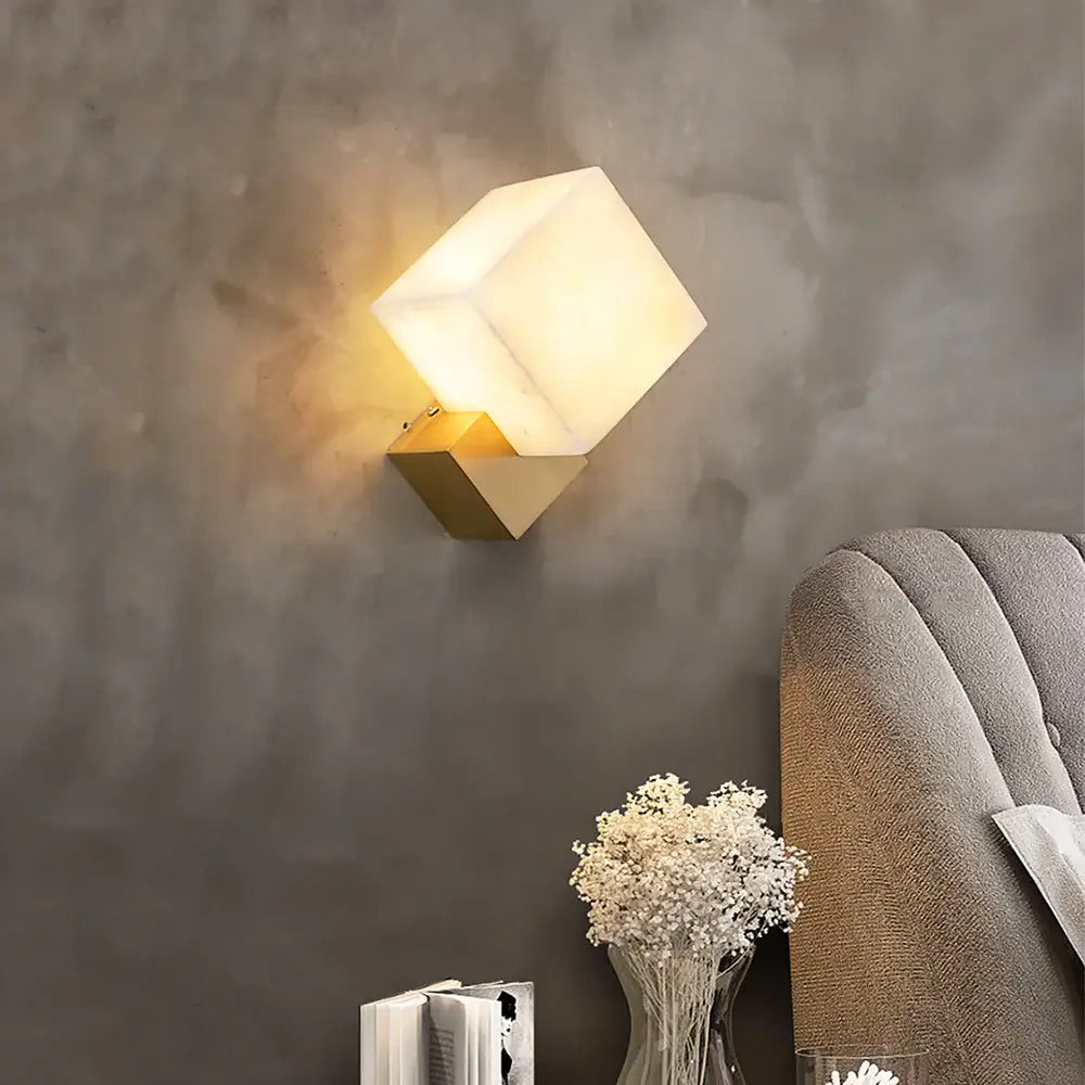 Alabaster Modern Gatsby Wall Sconce