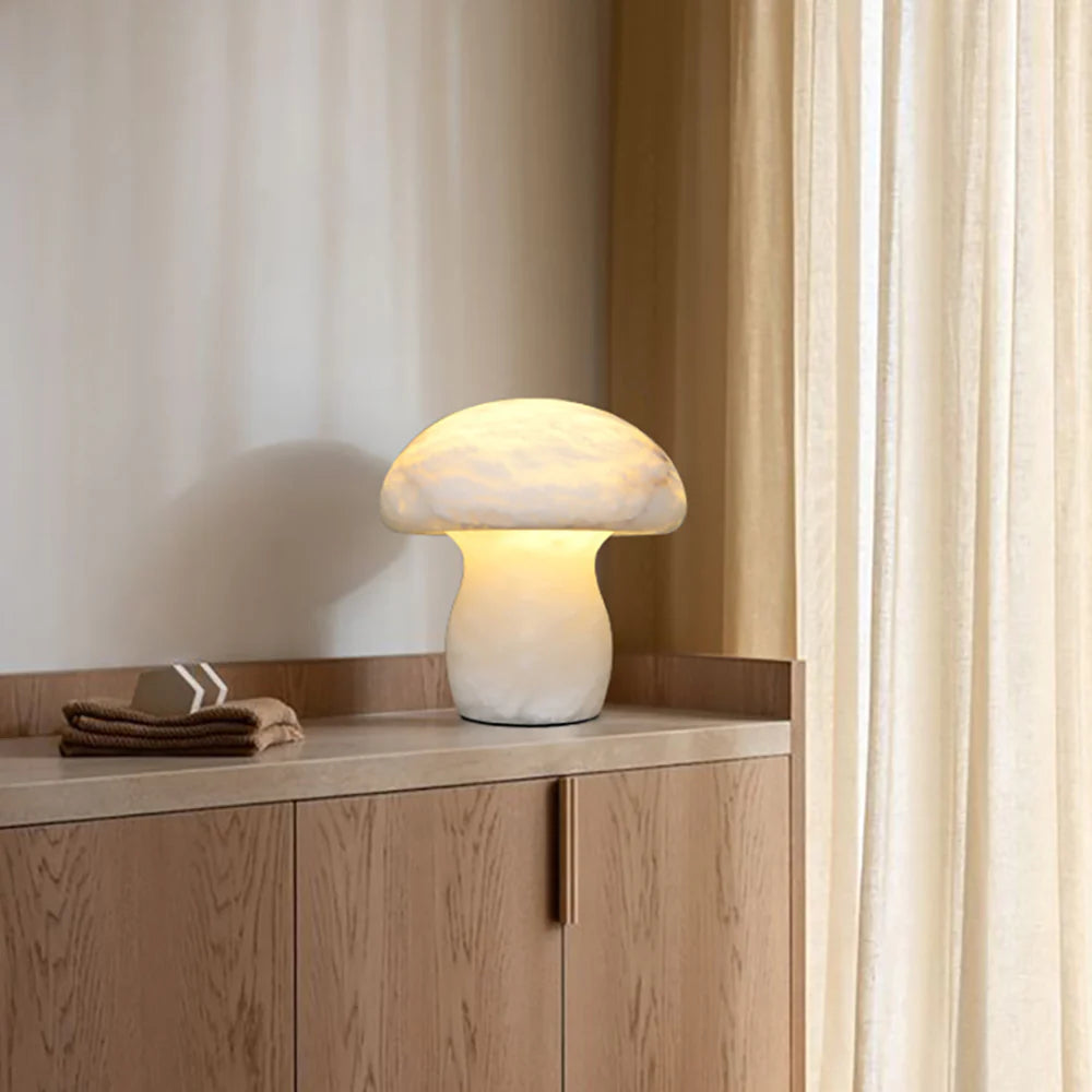 Alabaster Modern Mushroom Table Lamp
