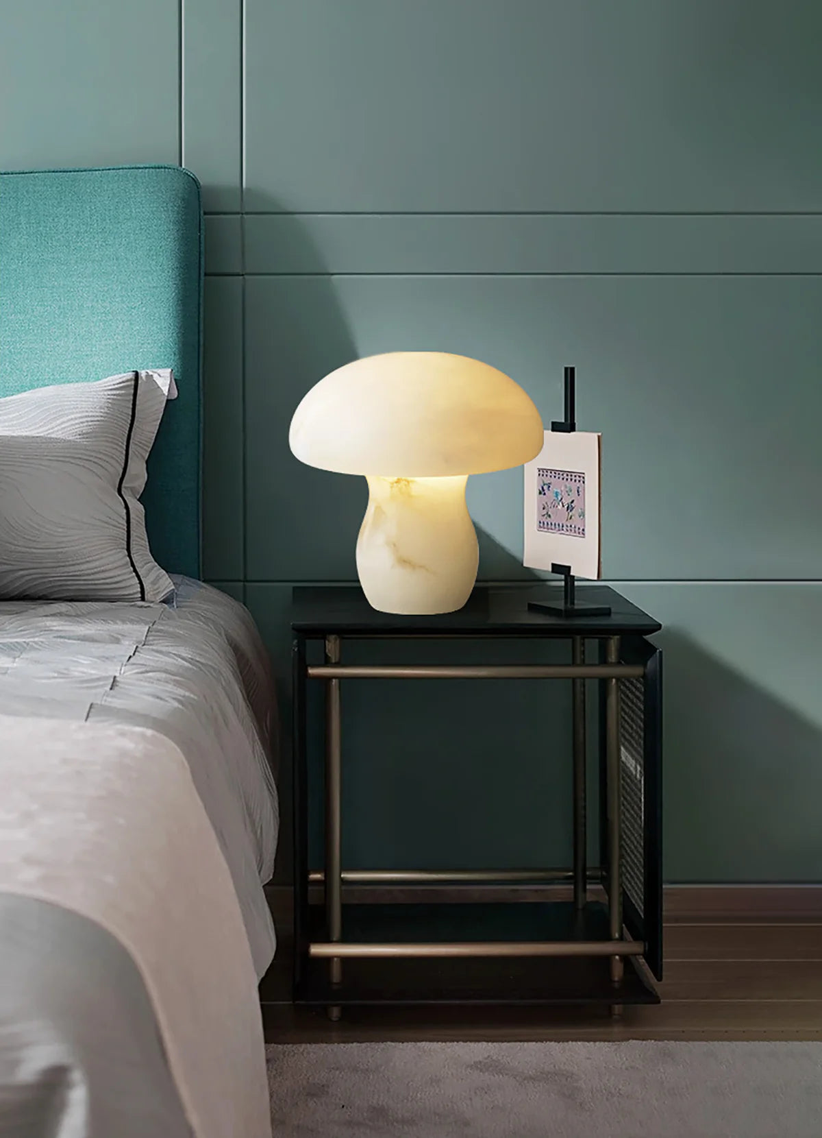 Alabaster Modern Mushroom Table Lamp