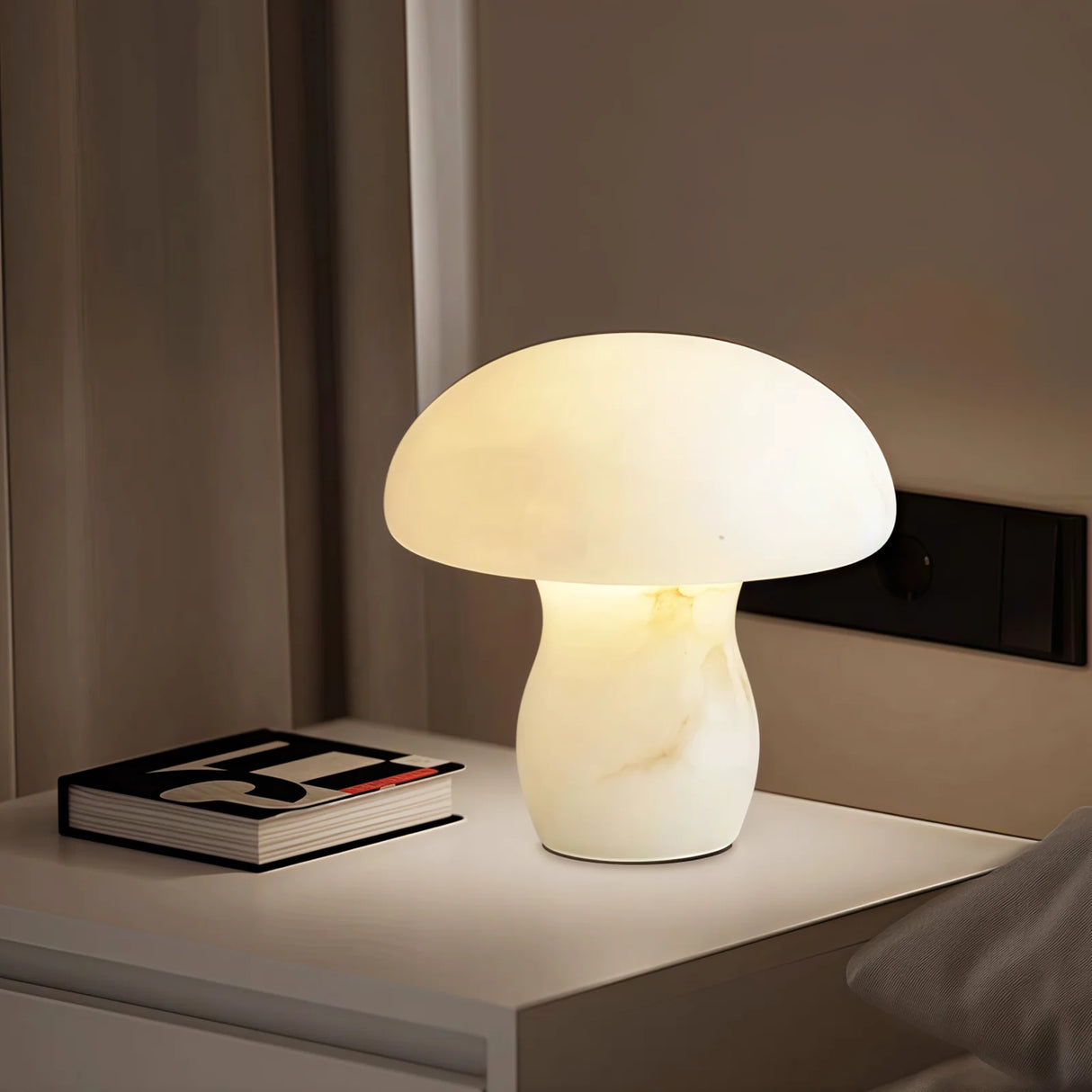 Alabaster Modern Mushroom Table Lamp
