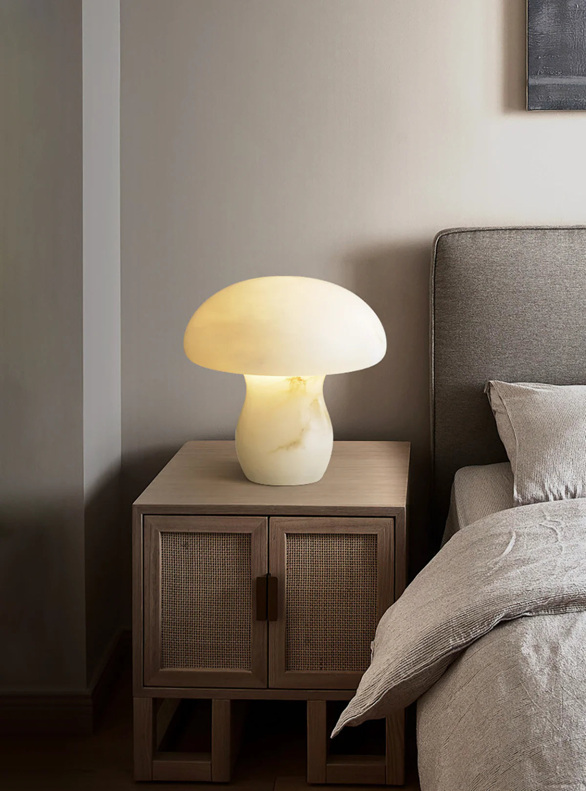Alabaster Modern Mushroom Table Lamp