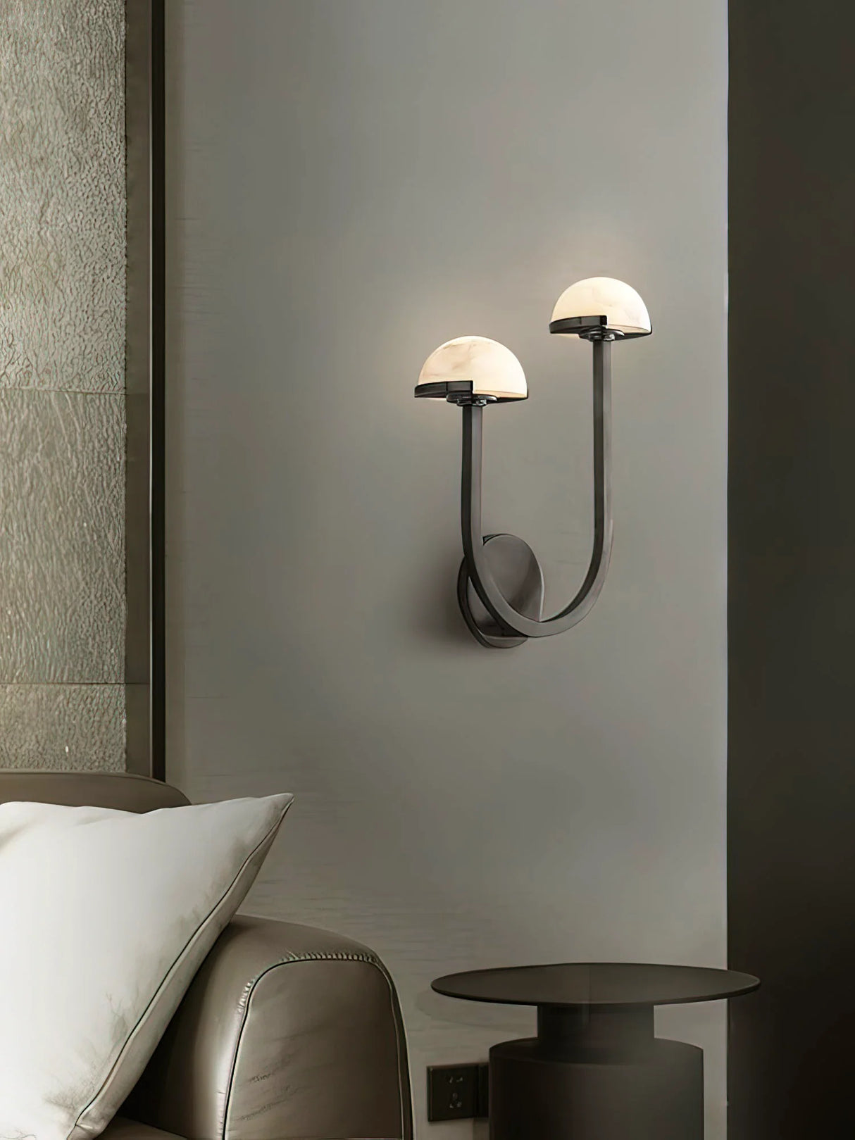 Alabaster Mushroom Wall Lamp