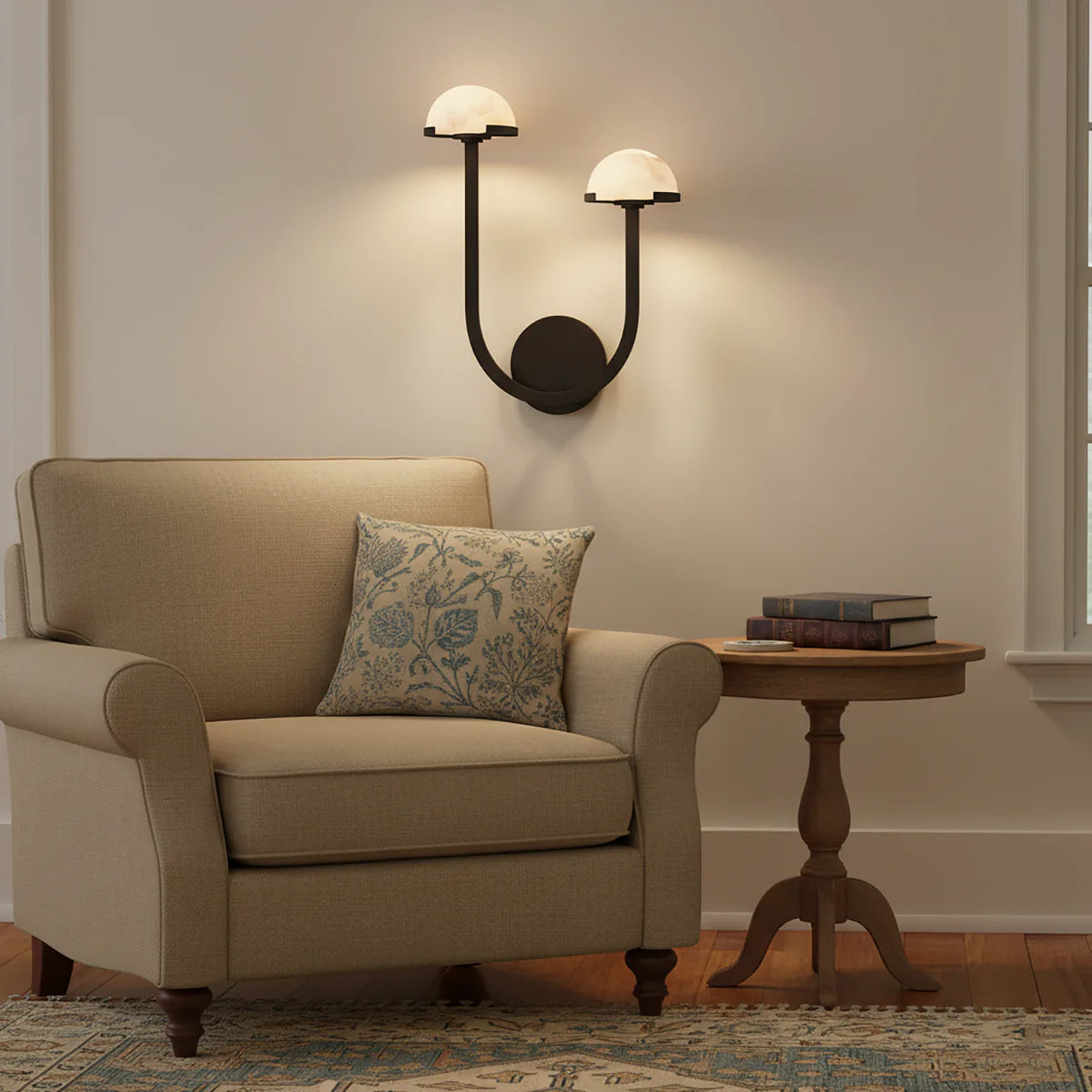 Alabaster Mushroom Wall Lamp