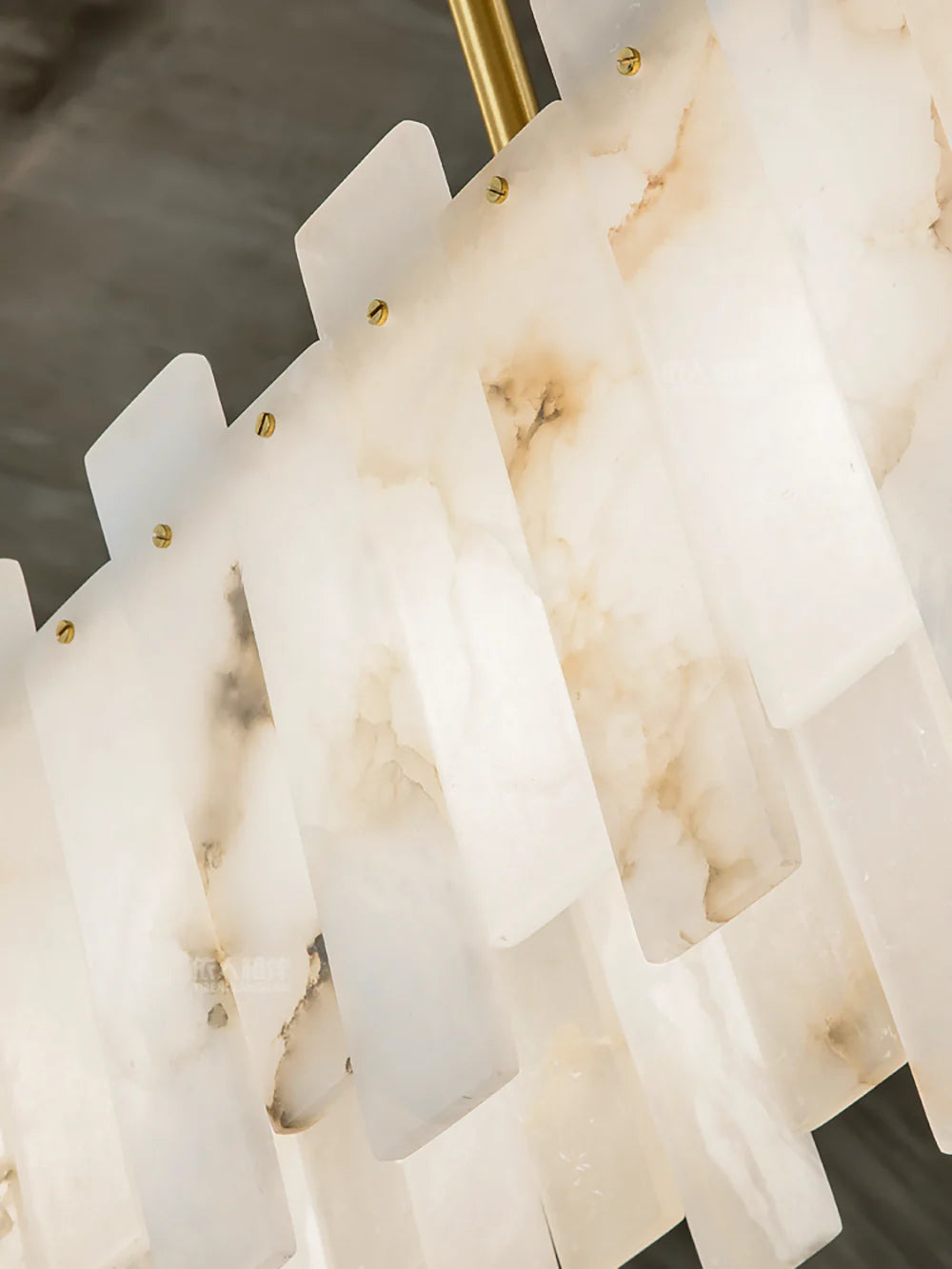 Alabaster Rectangular Linear Chandelier