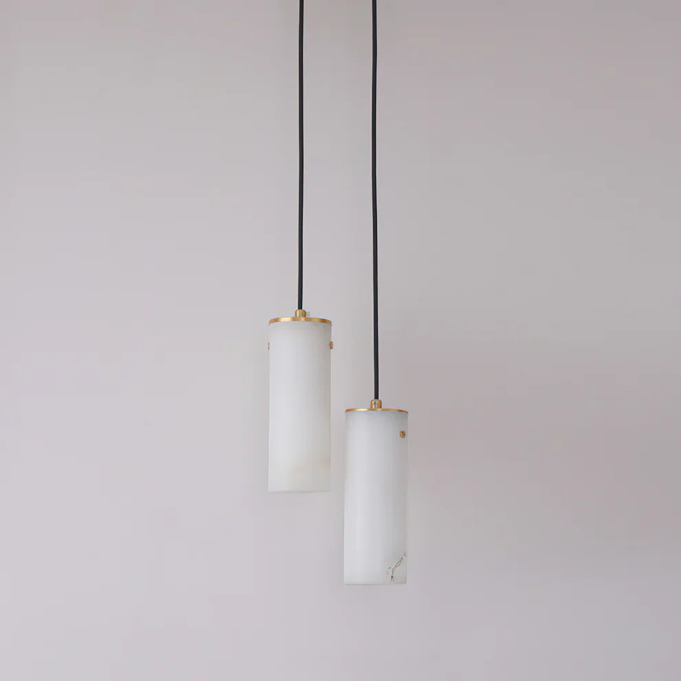 Alabaster Nula Vertical Pendant Light