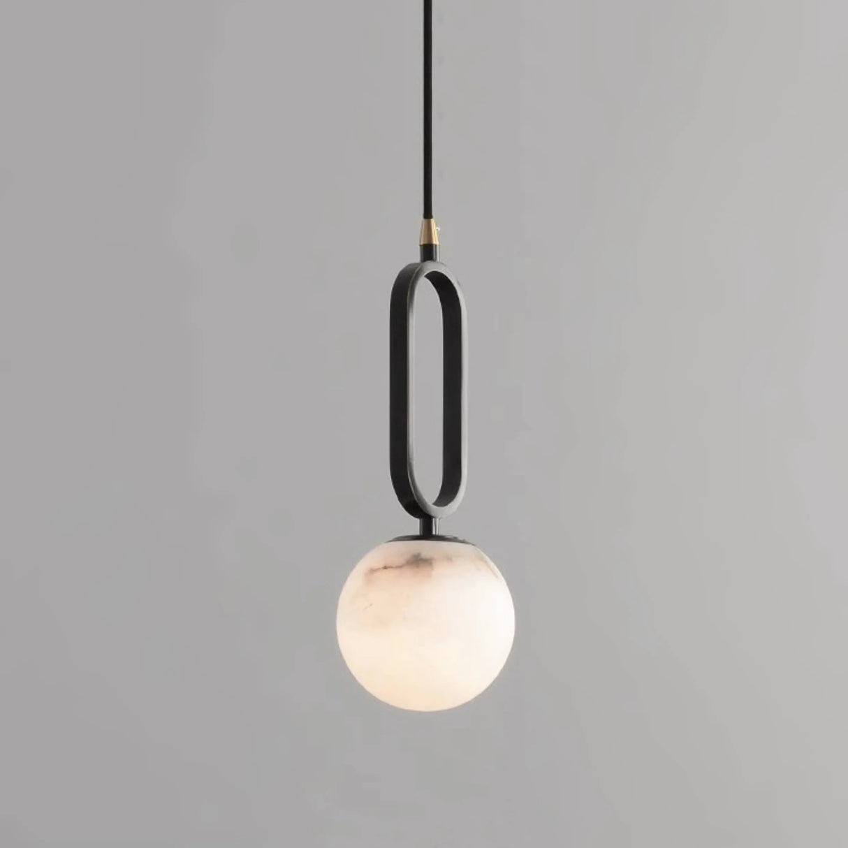 Alabaster Oval Ring Pendant Lamp