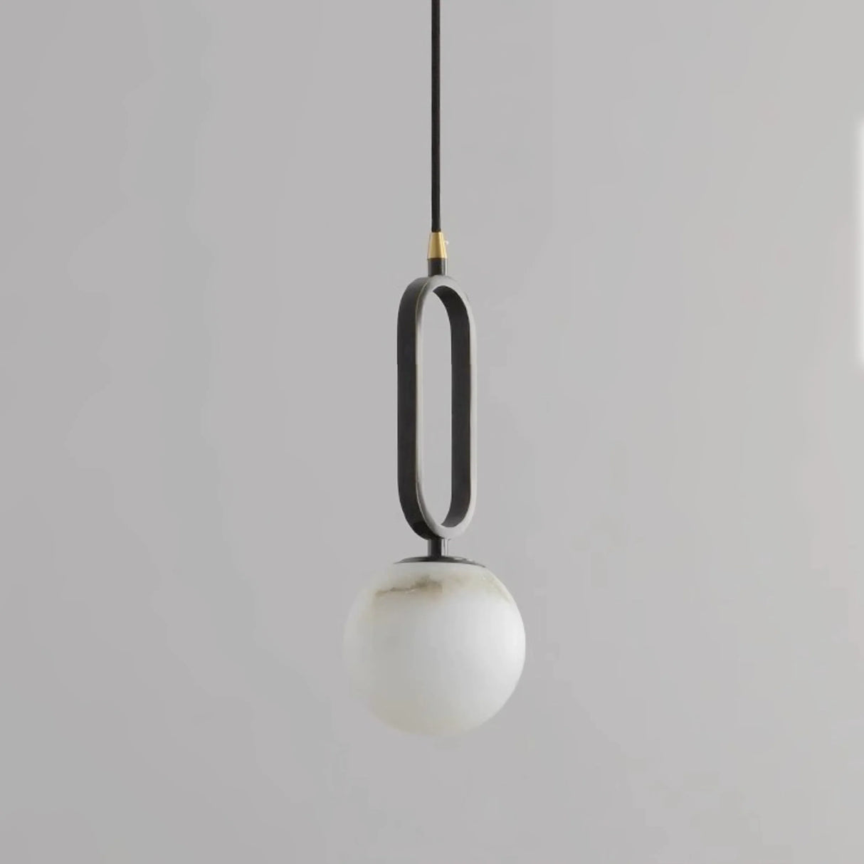 Alabaster Oval Ring Pendant Lamp