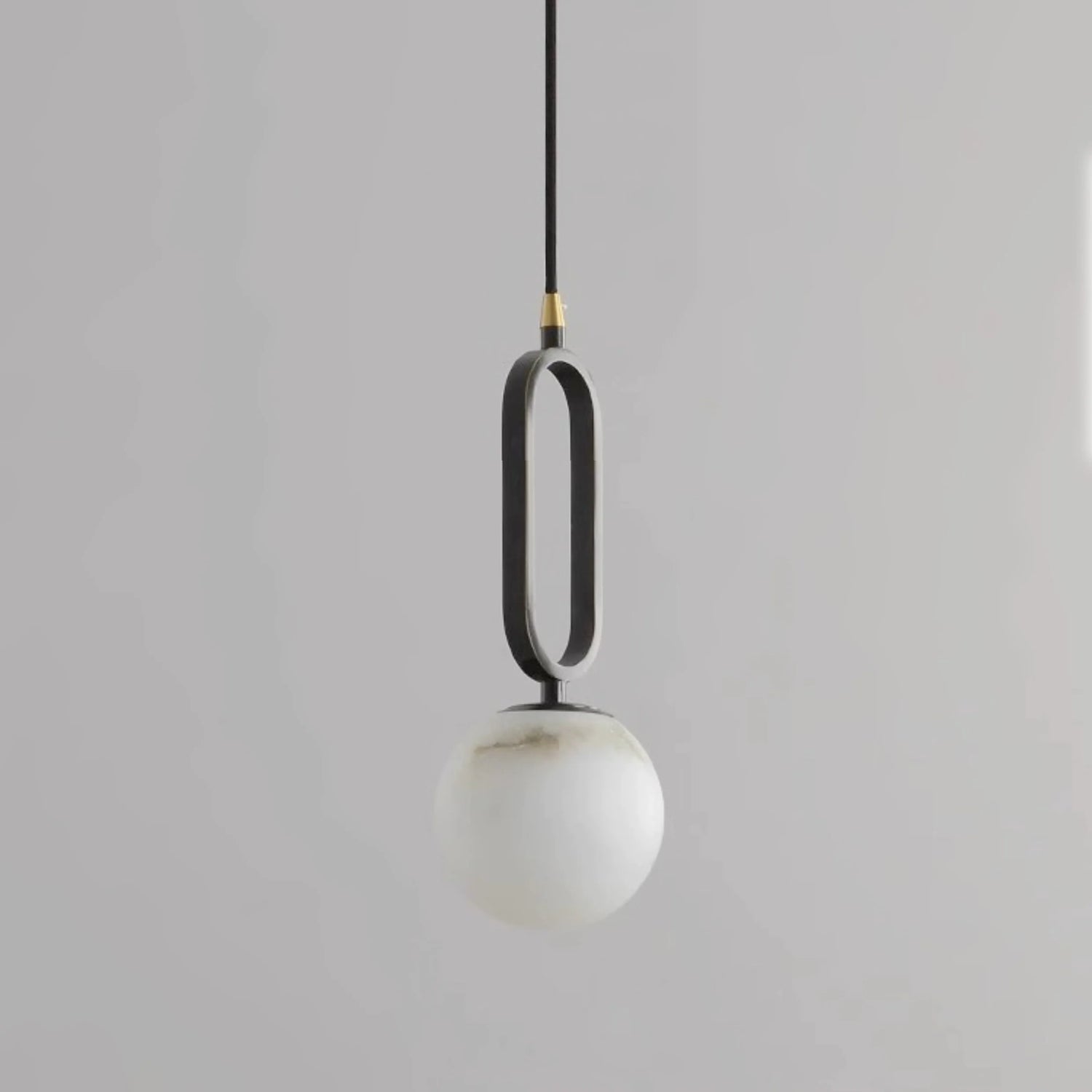 Alabaster Oval Ring Pendant Lamp