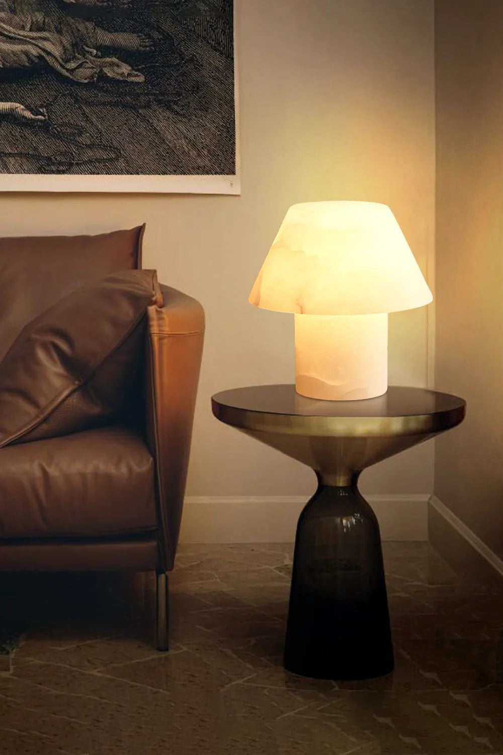 Alabaster Parachilna Petra Tapered Table Lamp