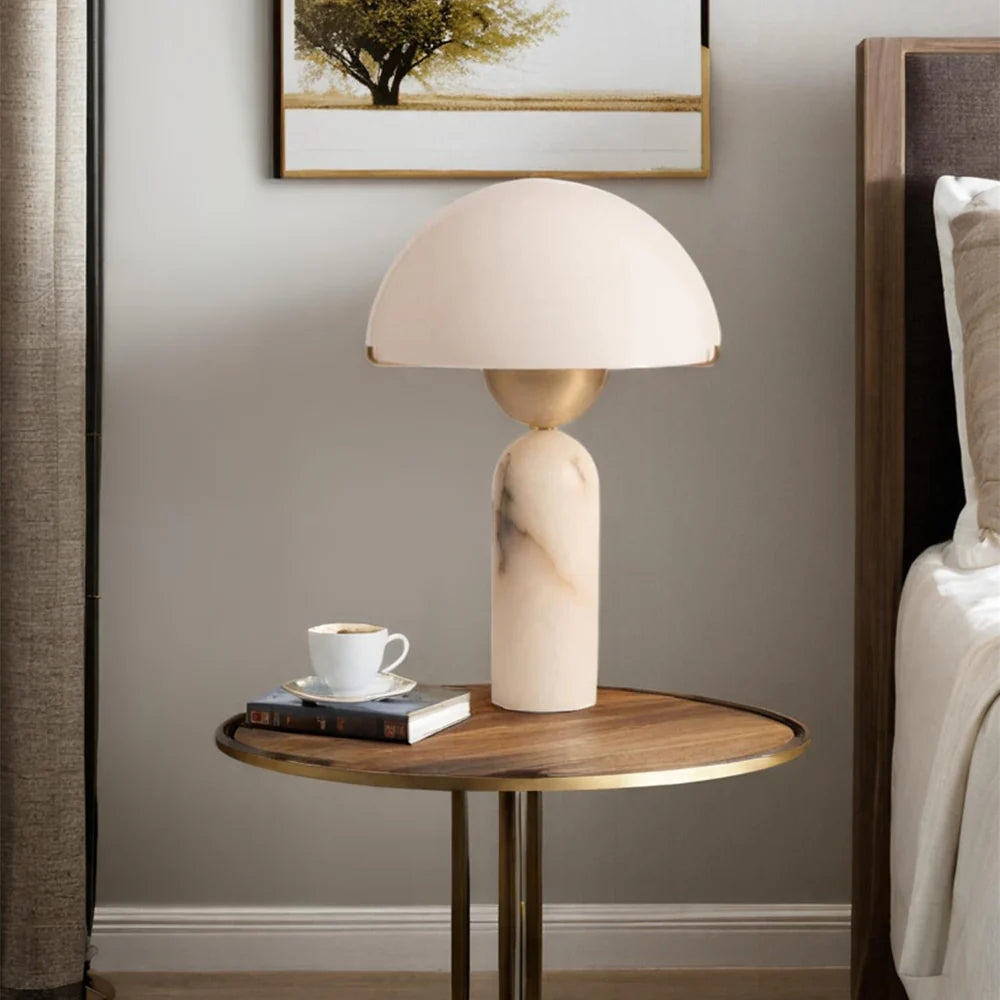 Alabaster Peono Table Lamp