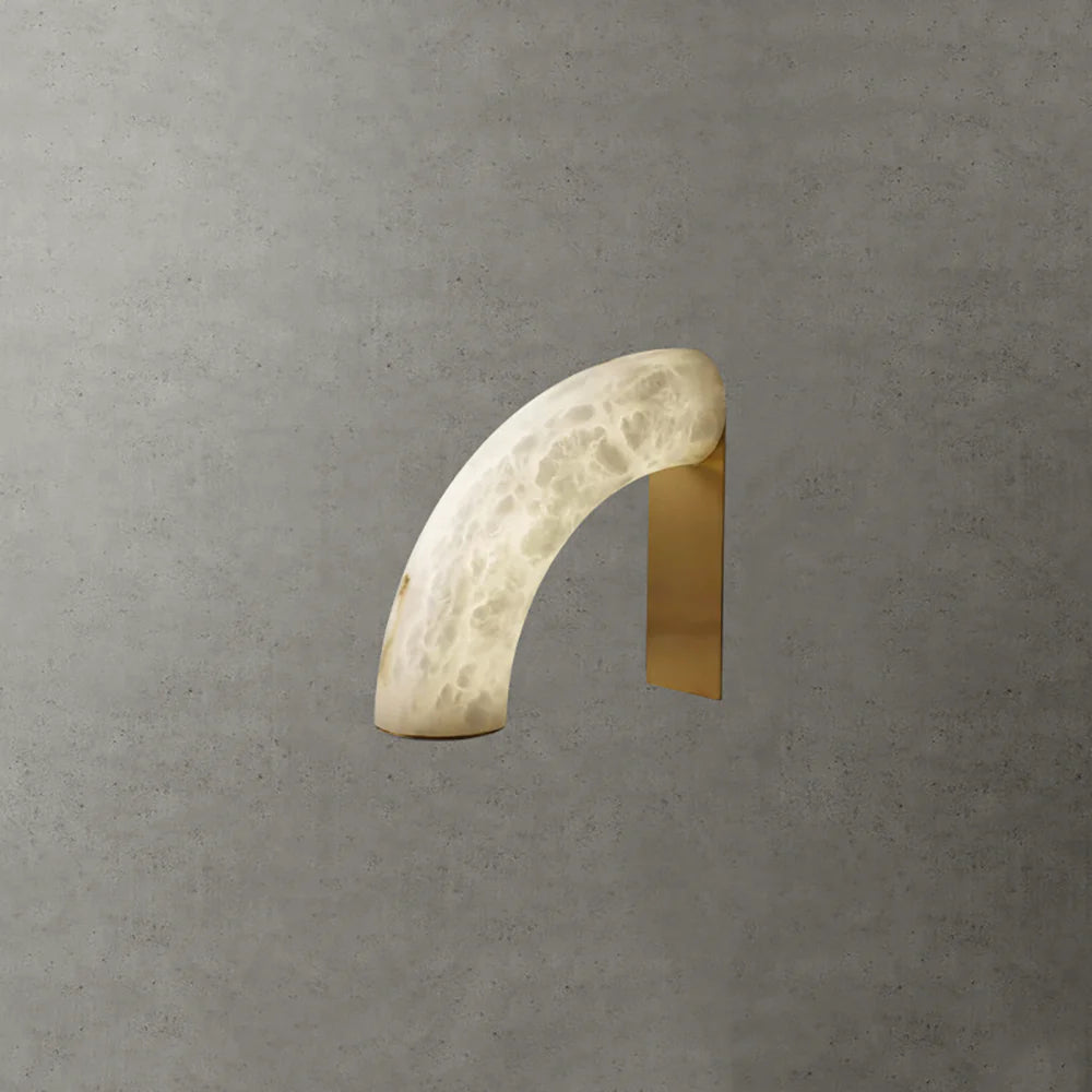 Alabaster Piped Table Lamp