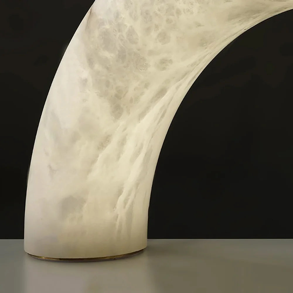 Alabaster Piped Table Lamp
