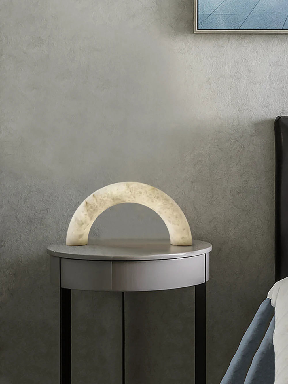 Alabaster Piped Table Lamp