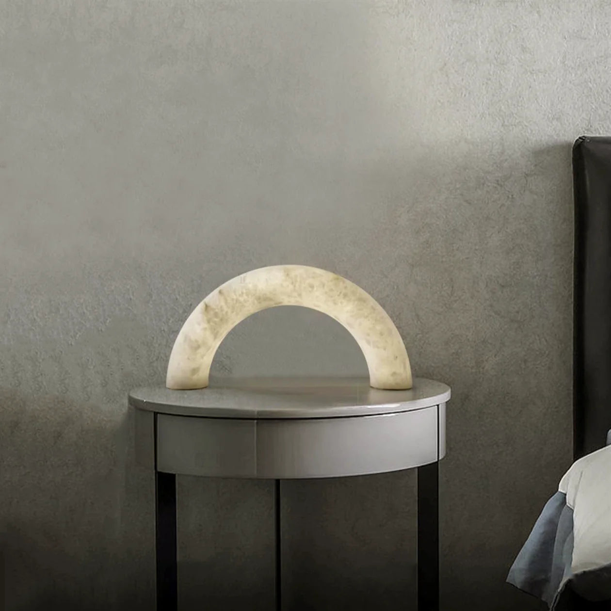 Alabaster Piped Table Lamp