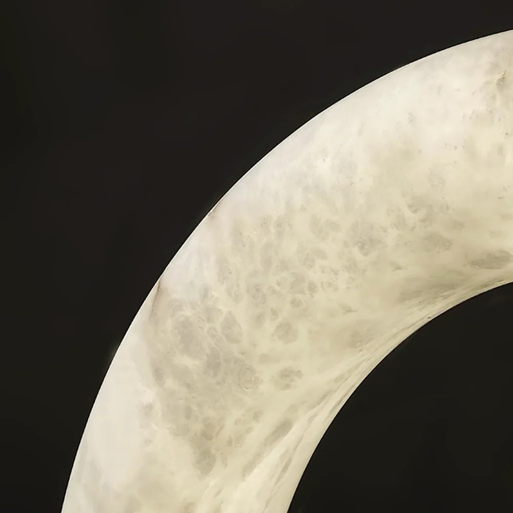 Alabaster Piped Table Lamp