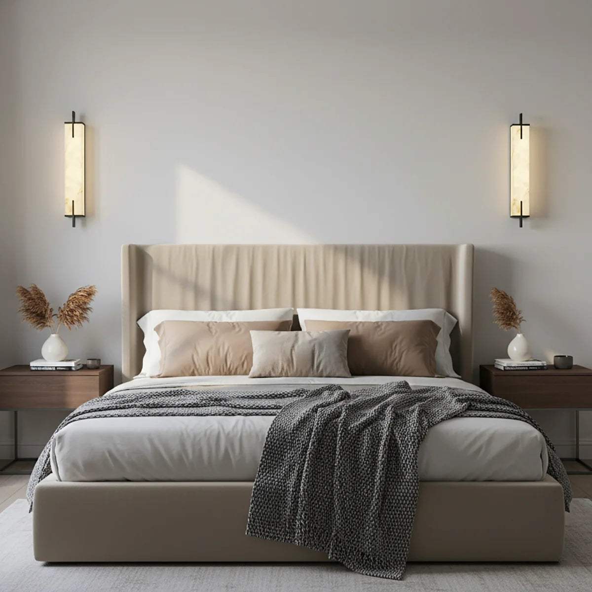 Alabaster Rectangle Calliope Wall Sconce