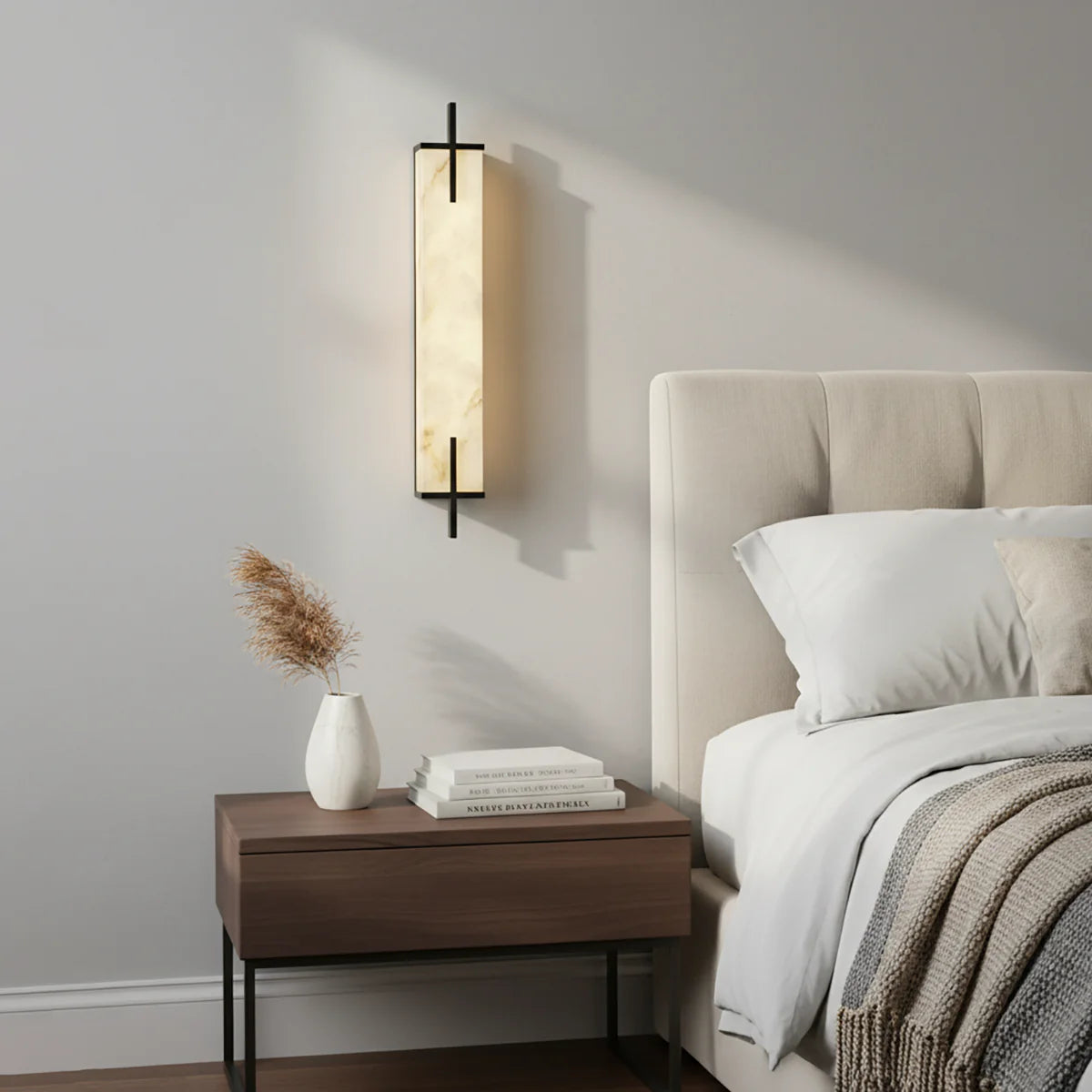 Alabaster Rectangle Calliope Wall Sconce
