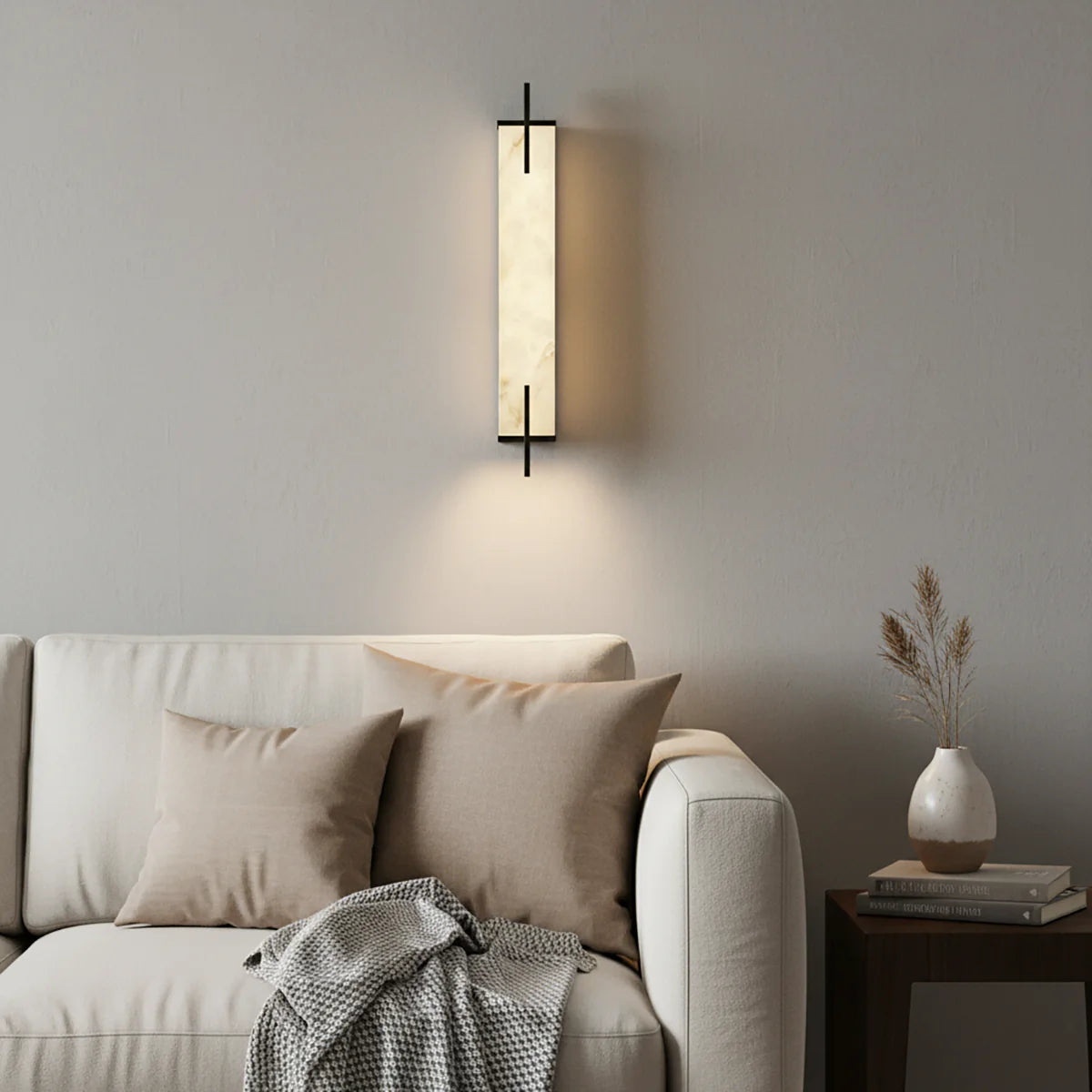 Alabaster Rectangle Calliope Wall Sconce