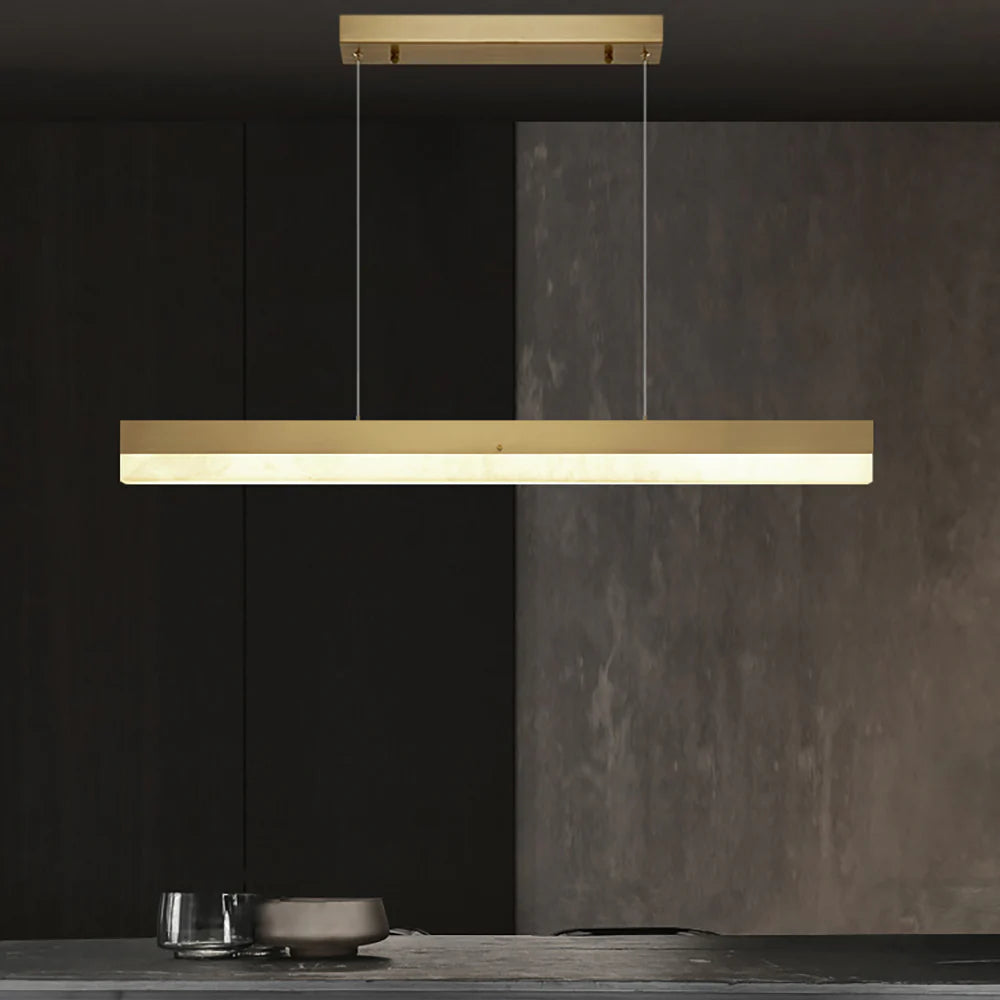 Alabaster Rectangle Linear Pendant Light
